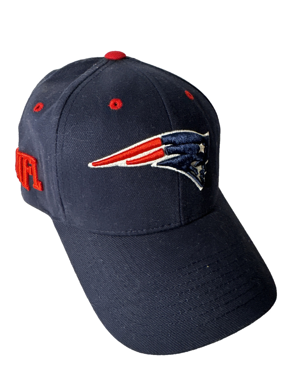 NFL Team New England Patriots Cap Hat Navy Red Embroidered Logo Adjustable